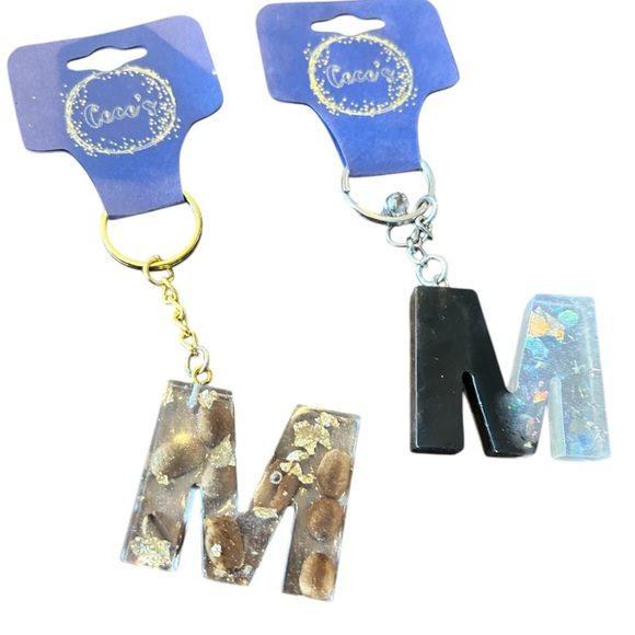 CeCe Black glitter and coffee beans Keychain Accessories - Picture 2 of 4